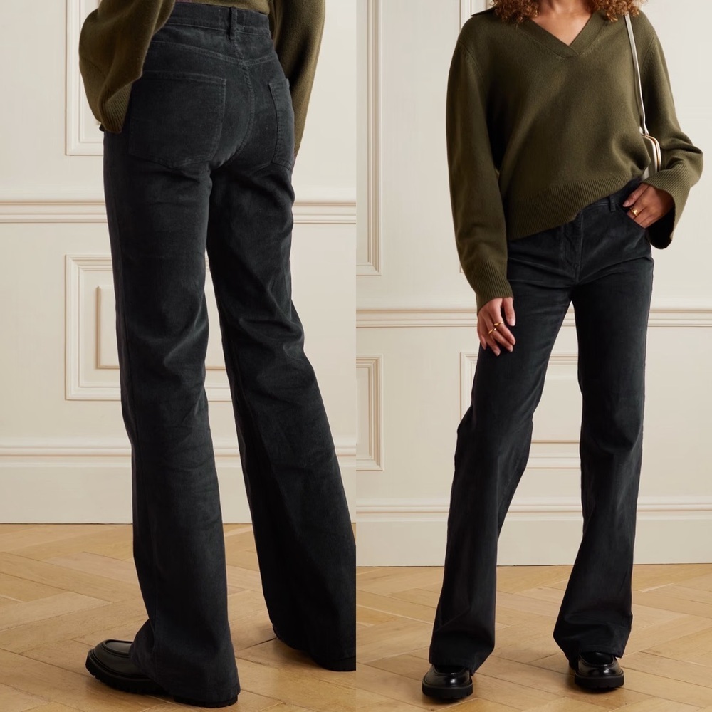 NILI LOTAN Celia cotton-blend corduroy straight-leg pants M